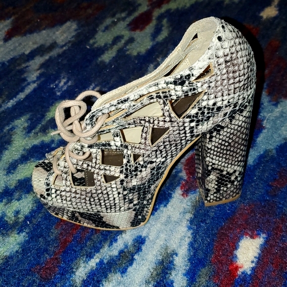 MIA snake skinned heel sandal - Picture 1 of 5